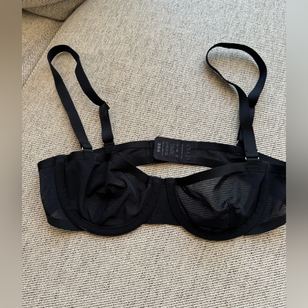 CUUP 32A Sheet Black Balconette Bra